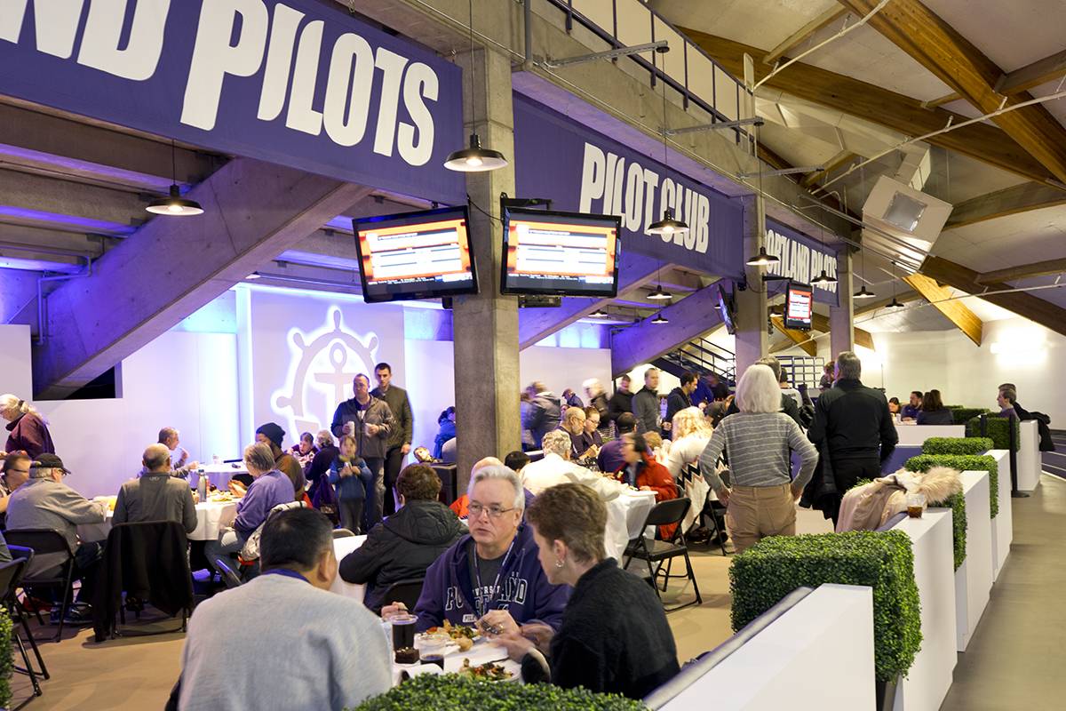 sports venue environmental graphics portland pilots