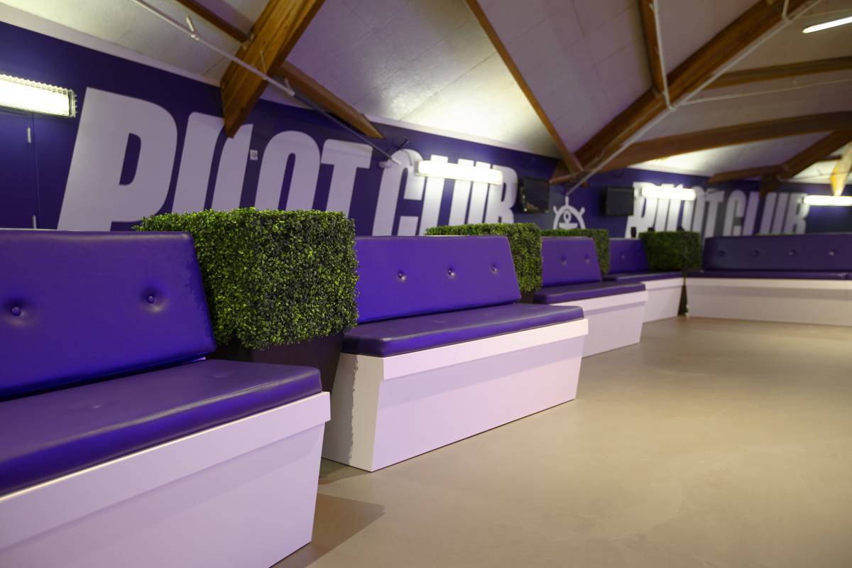 pilot club sports venue branded environment