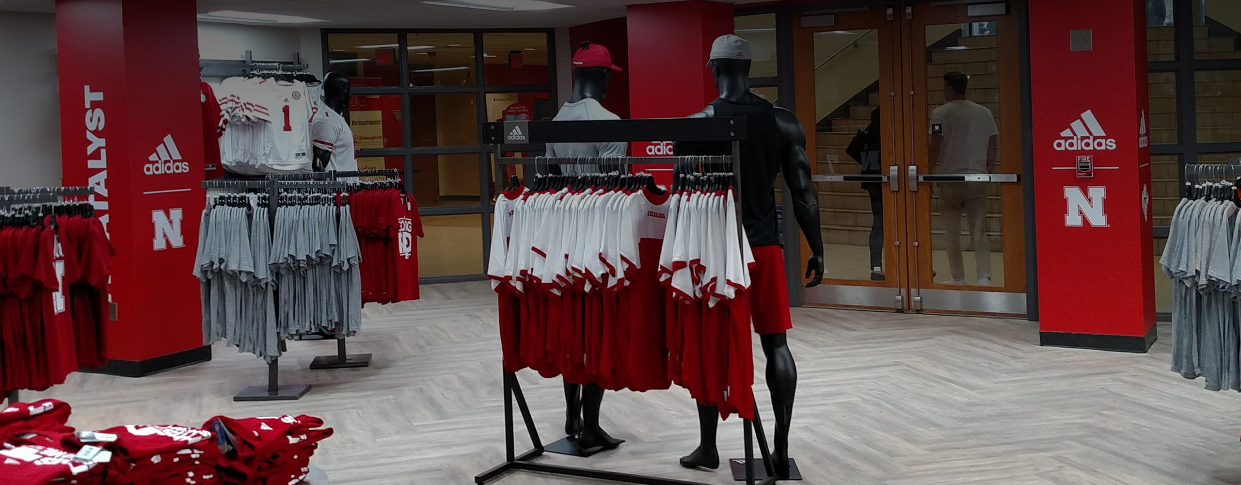 Retail environment for University of Nebraska Team Store