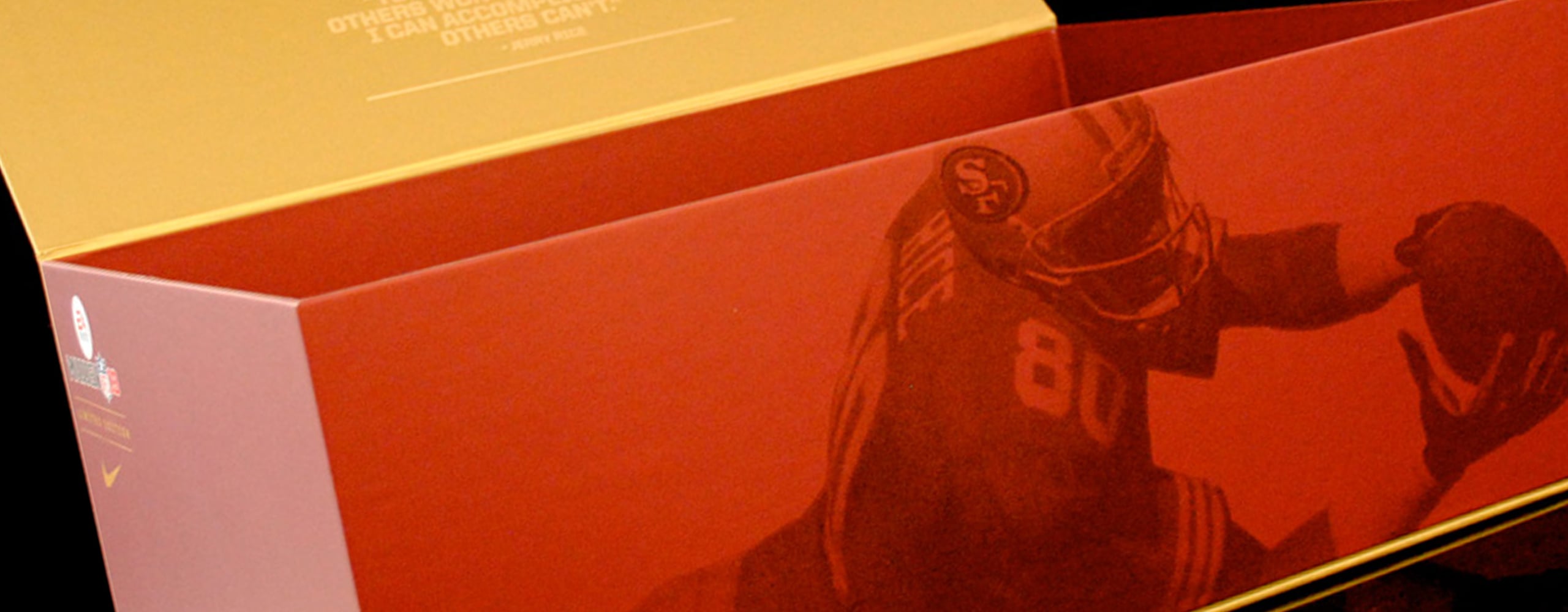 Banner for Nike Gold "Fast is Fastest" NFL Influencer Box