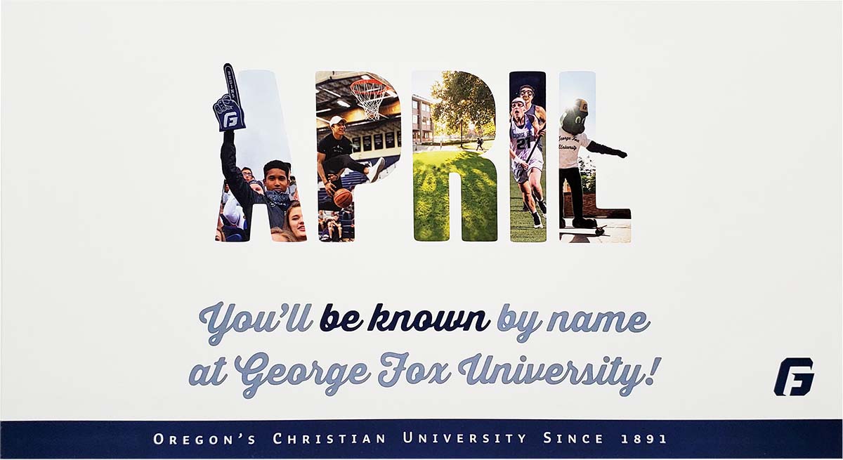 college admission personalized postcard