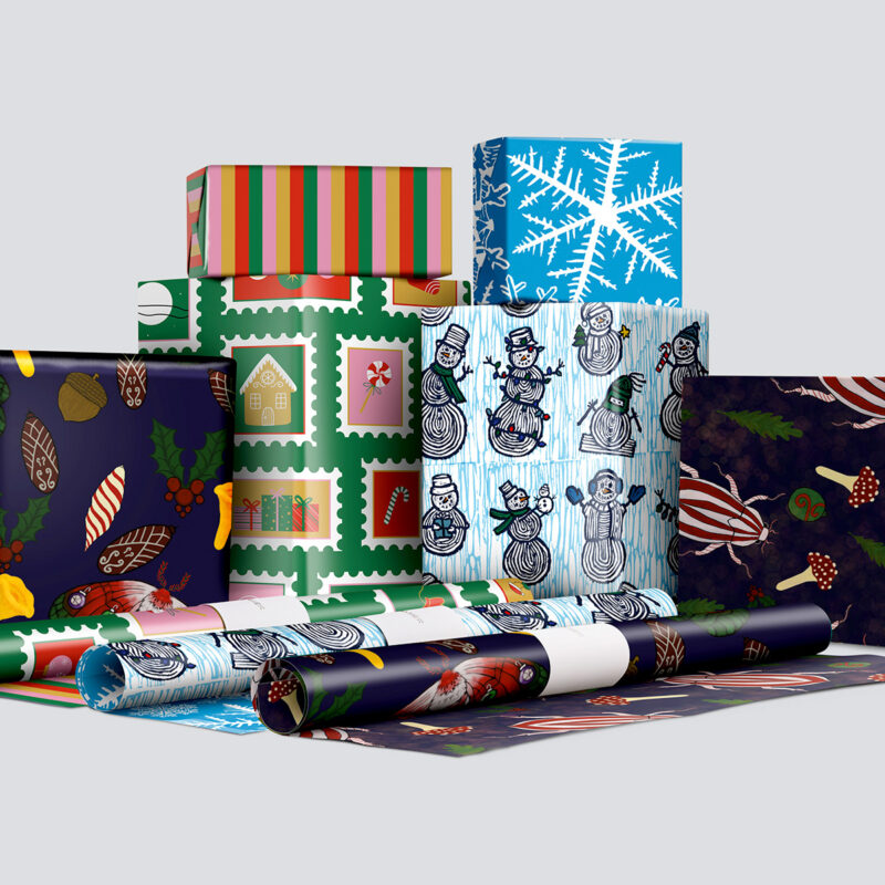 Saa Wrapping Paper (Set of 4) - Winter Garden