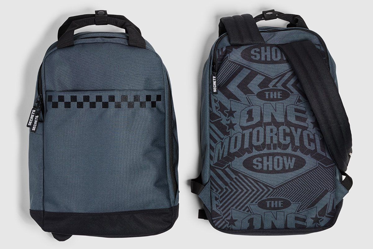 The One Moto Show backpack