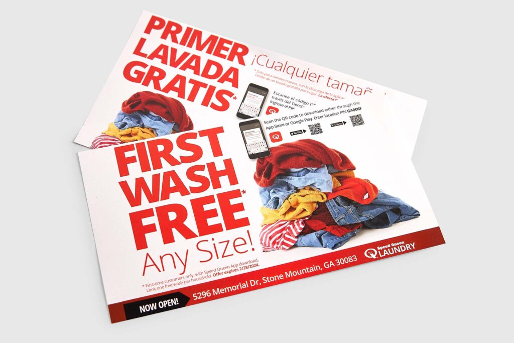 variable data languages direct mail postcards