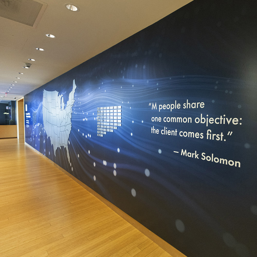 Corporate & Office Environments wall with graphics