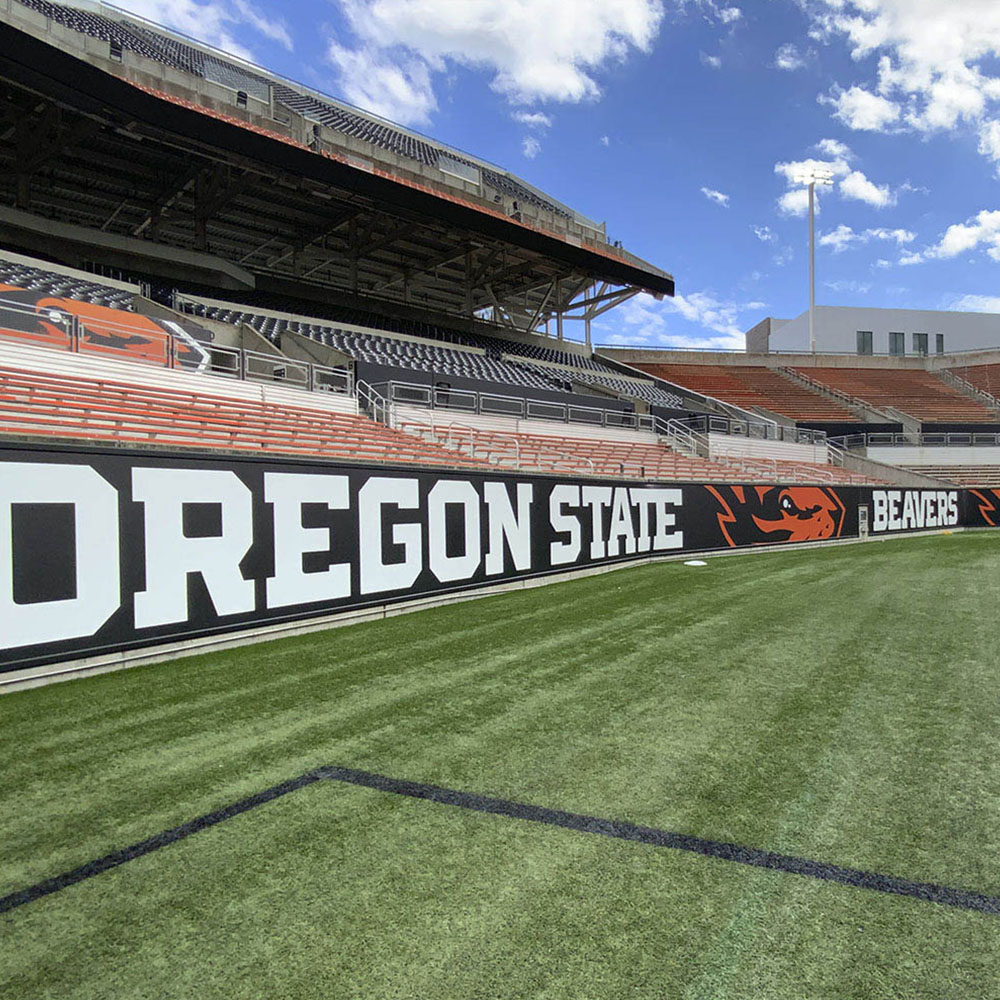 Events & Specialty Installations Oregon State Beavers stadium graphics