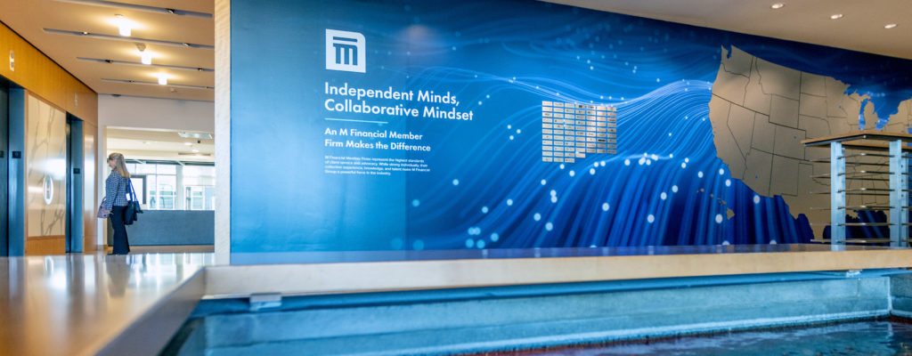 M Financial lobby environmental graphics