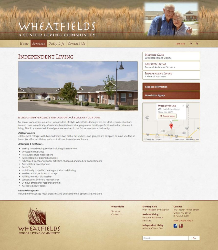 Responsive site viewed on a laptop computer