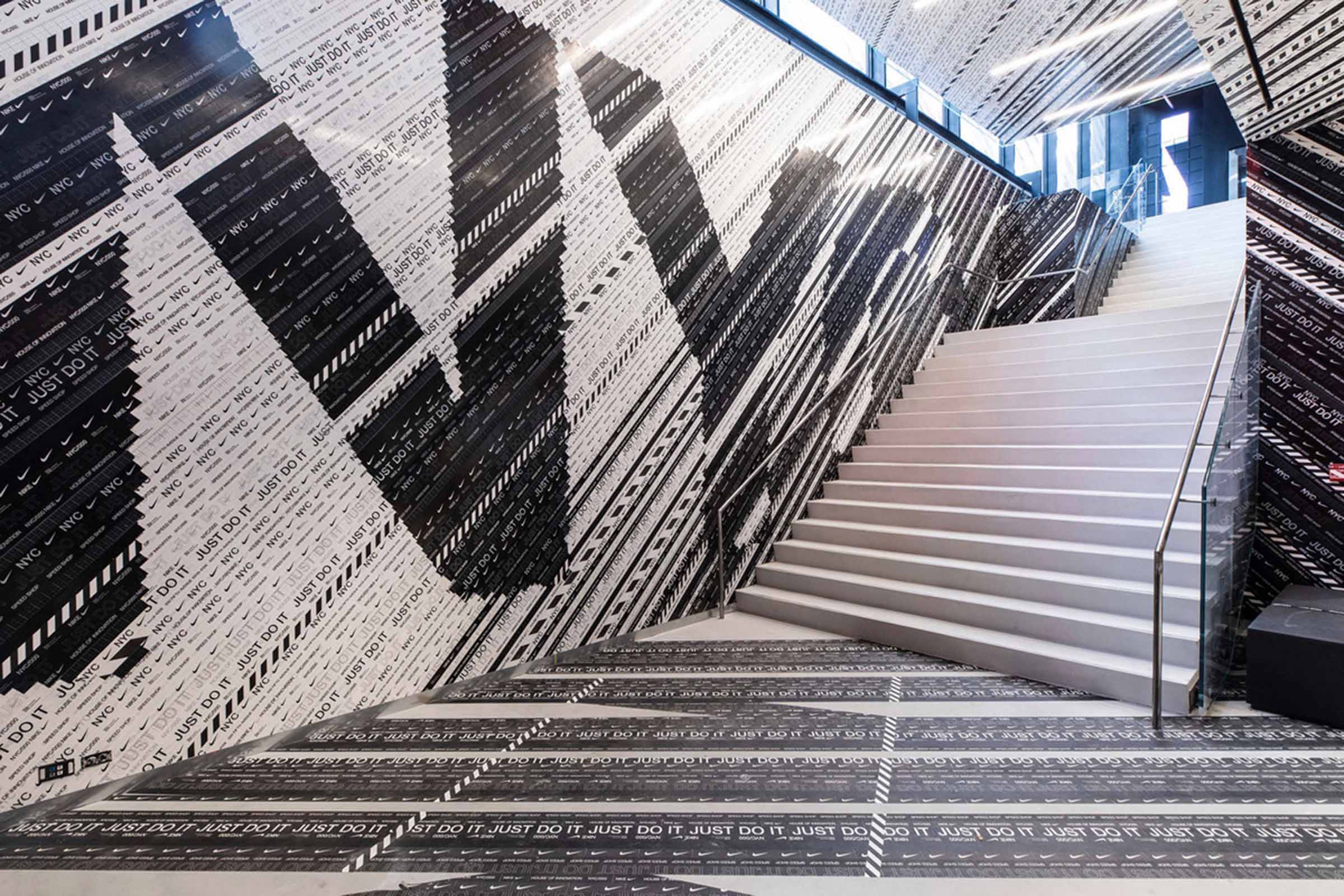 Nike NYC House of Innovation environmental stairway design