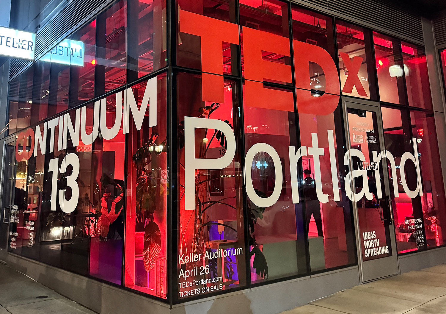 TEDx window retail graphics