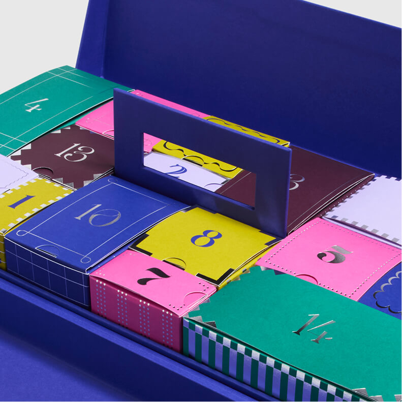 Custom Advent Calendar Campaign for Amazon Prime package structural contents detail