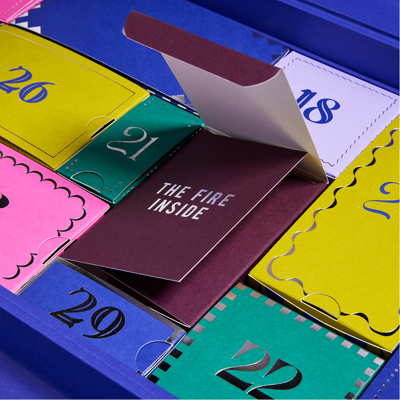 Custom Advent Calendar Campaign for Amazon Prime package structural contents opening