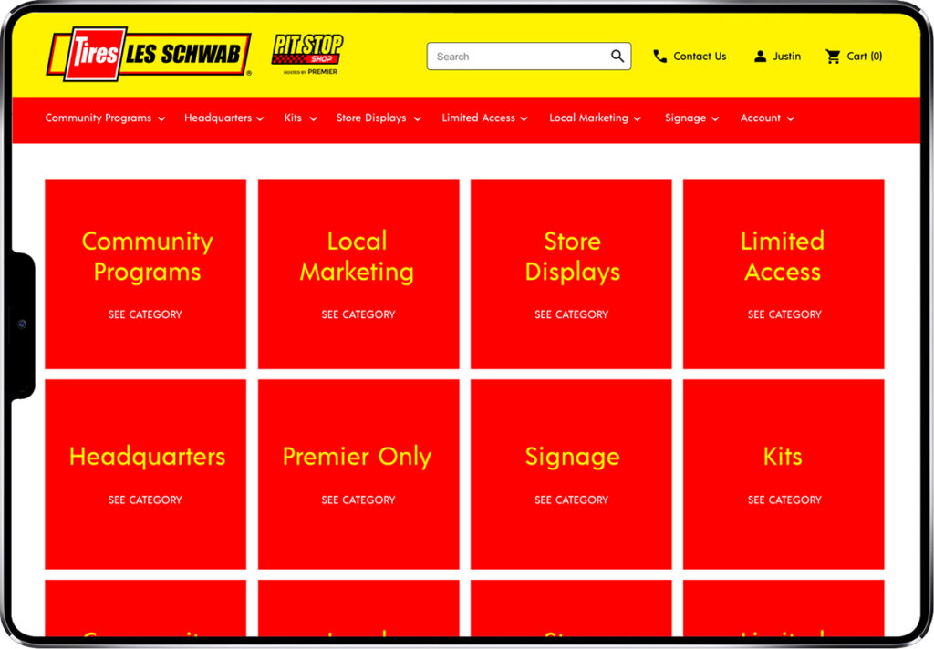 PREMIER360 online company store Les Schwab